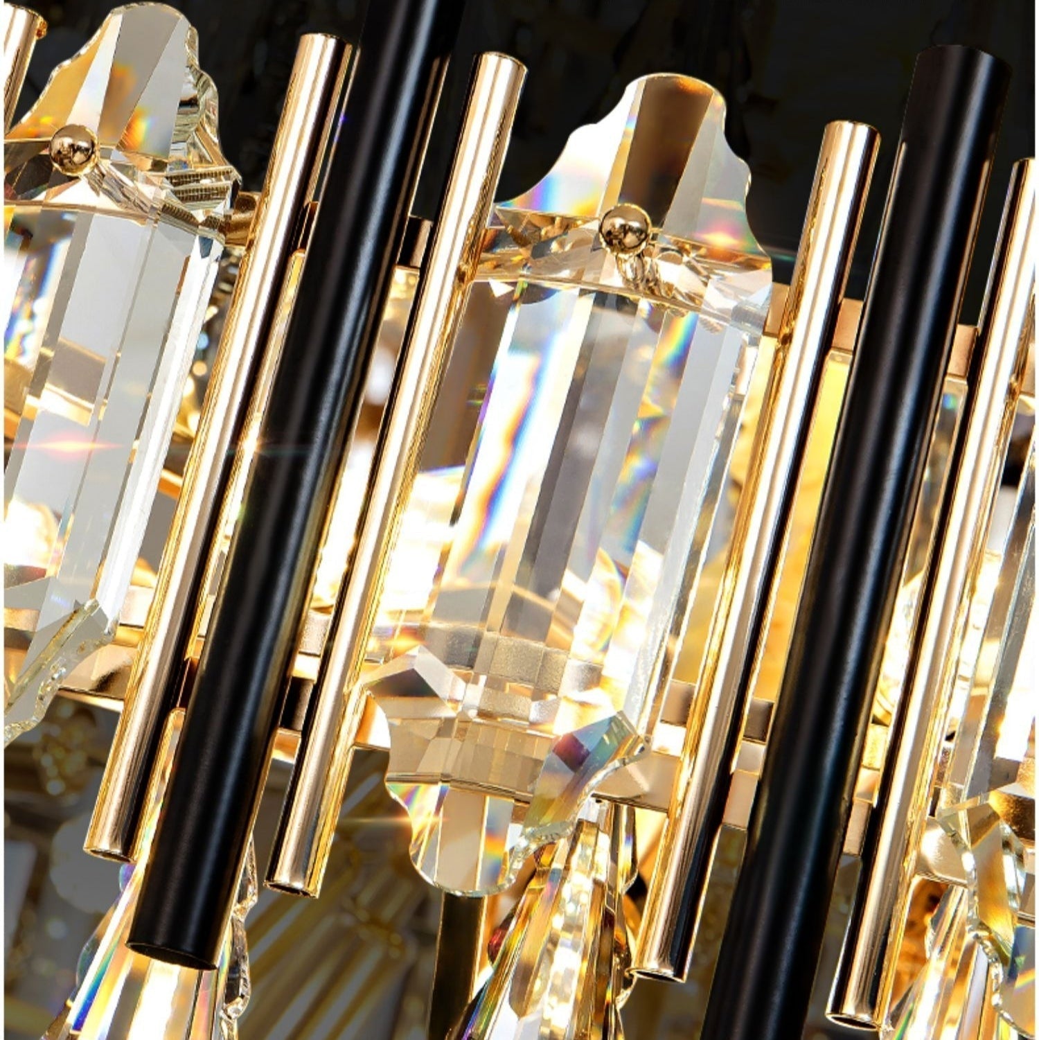Riviko Grand Lumina 3-Tier Round Crystal Chandelier - Background Shot