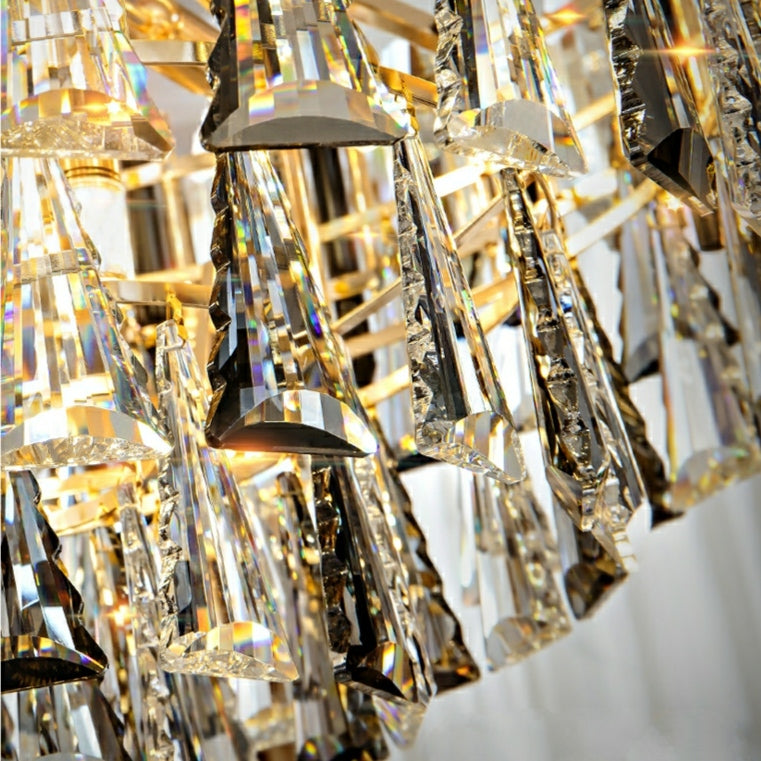 Riviko Grand Lumina 3-Tier Round Crystal Chandelier - Background Shot