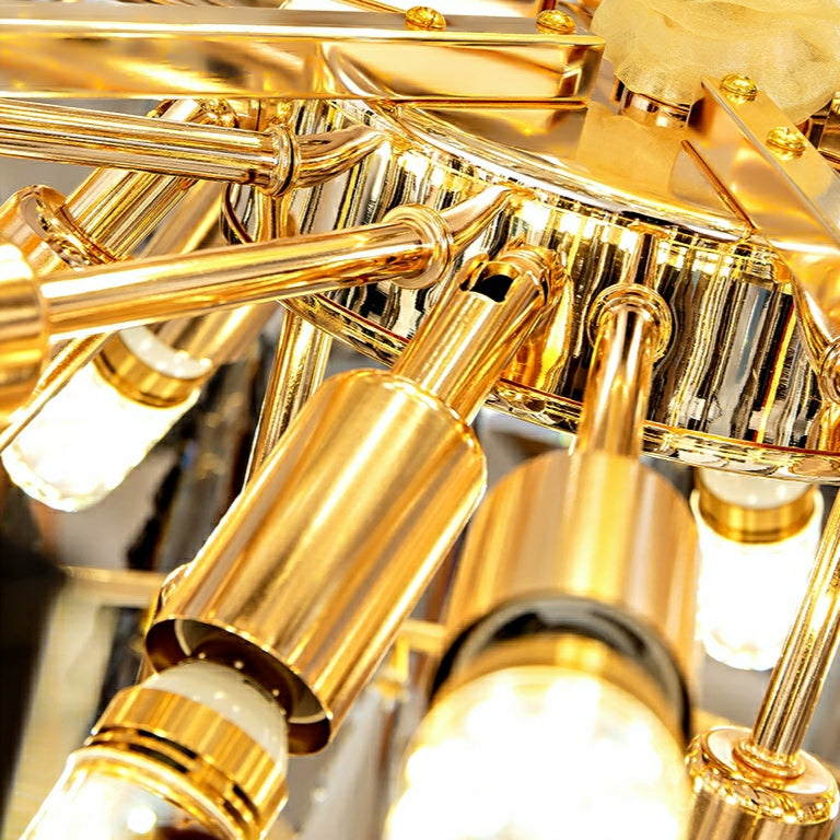 Riviko Grand Lumina 3-Tier Round Crystal Chandelier - Background Shot