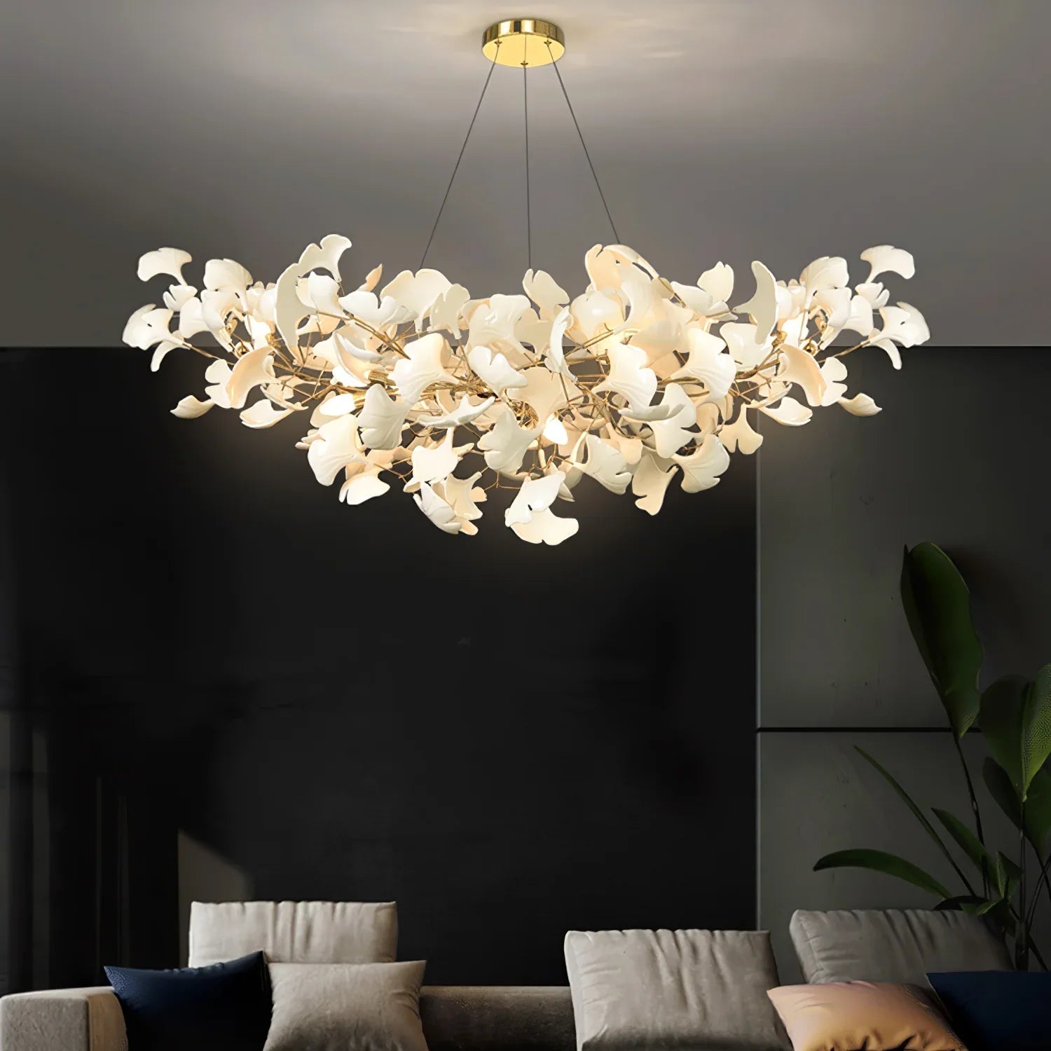 Ceramic Ginkgo Chandelier B