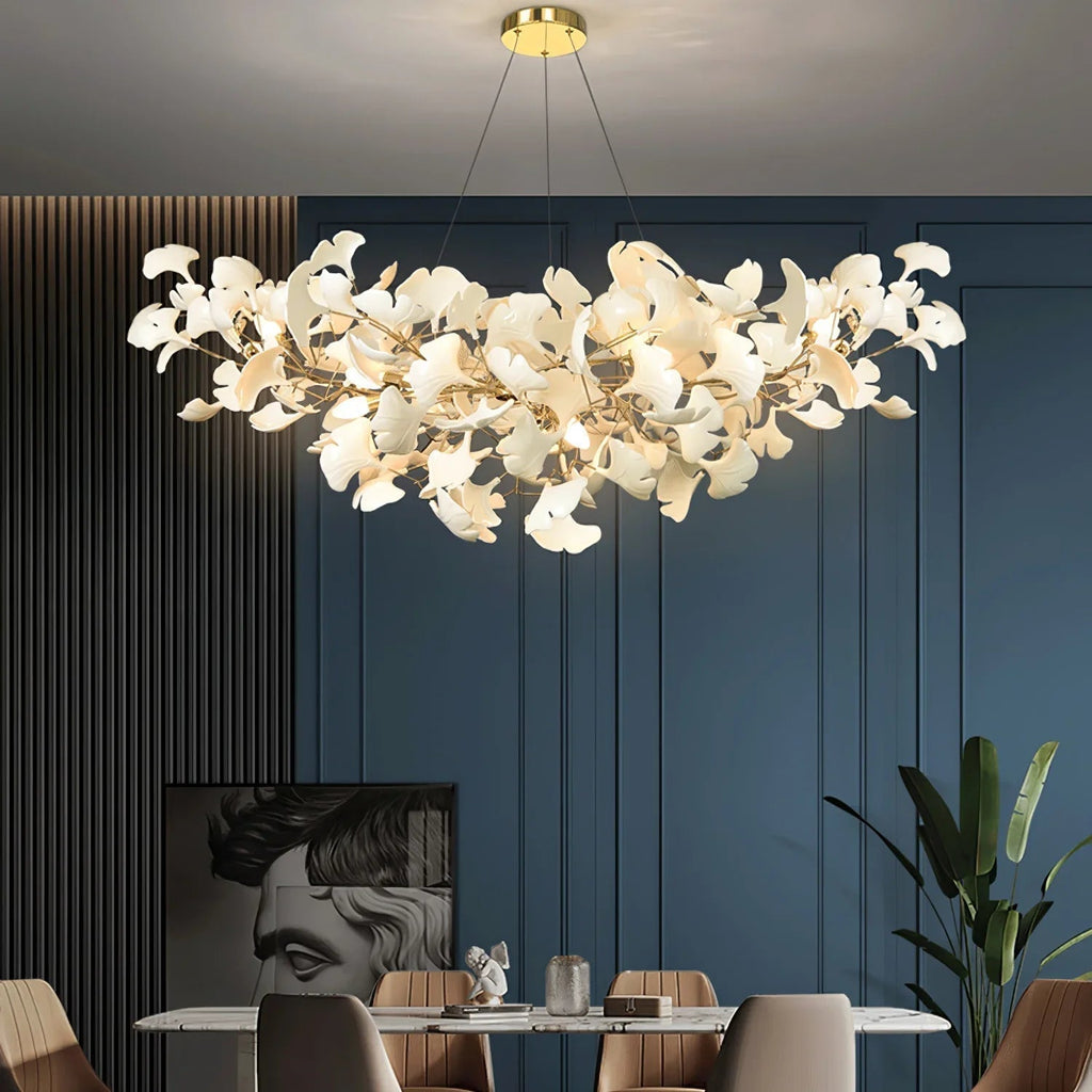 Ceramic Ginkgo Chandelier B