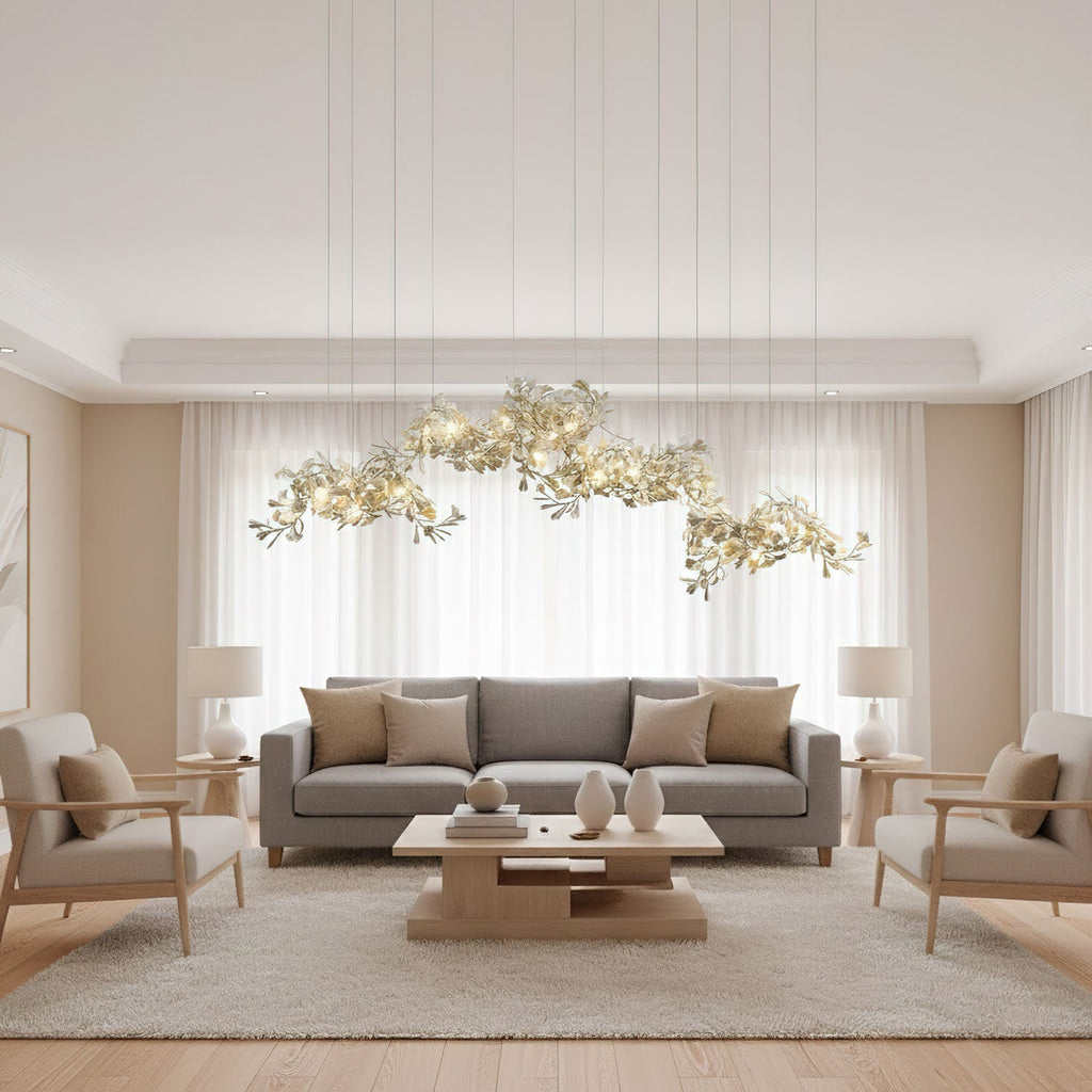 Gingko Ceramic Branch Chandelier C