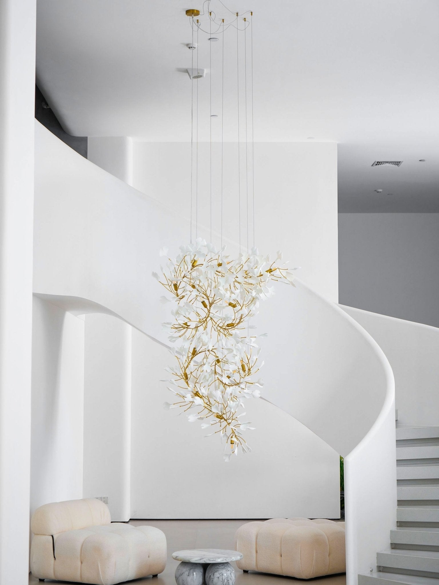 Gingko Ceramic Branch Chandelier F