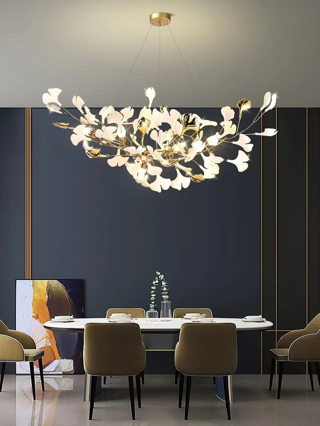 Ceramic Ginkgo Chandelier B