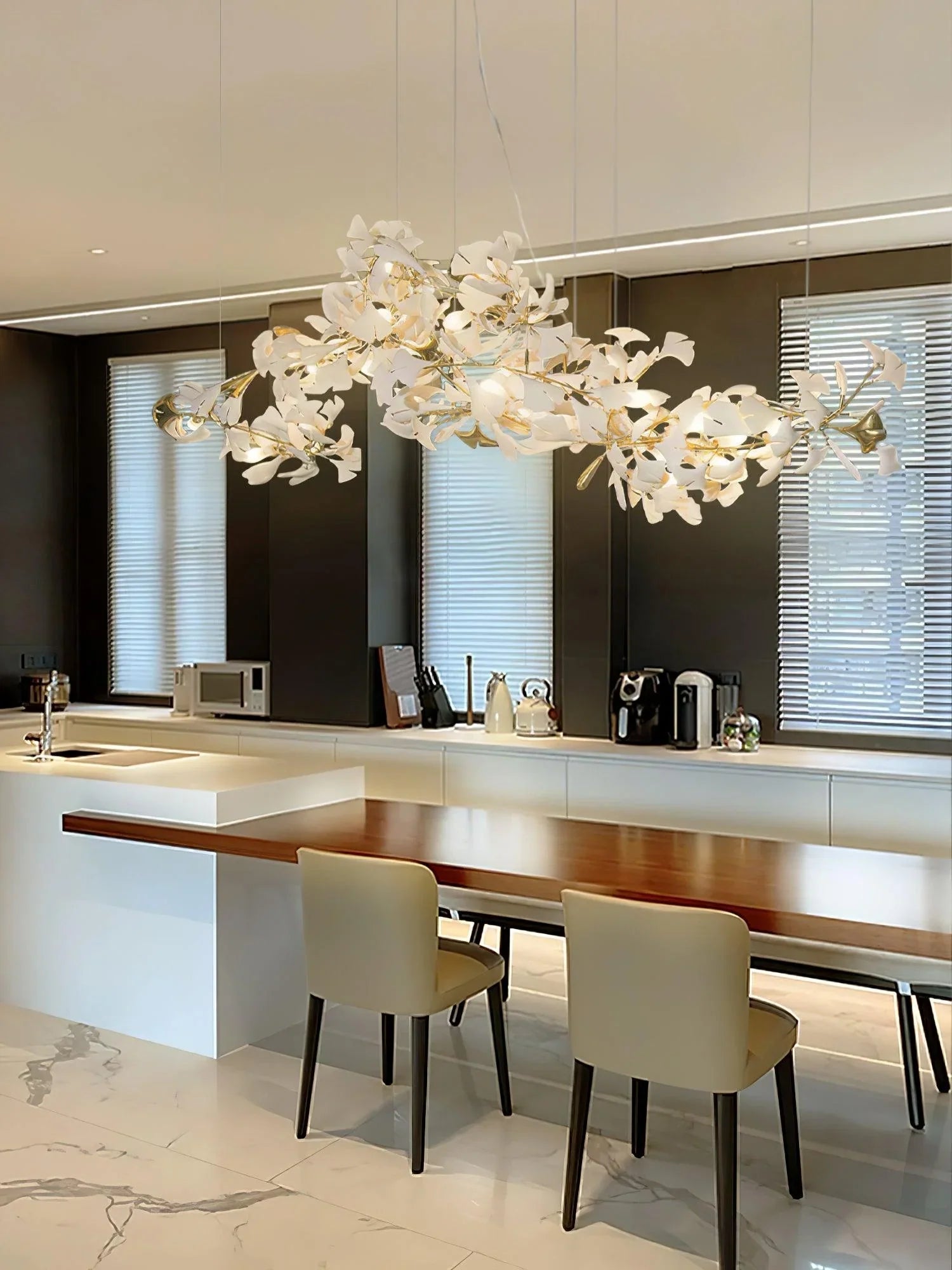 Ceramic Ginkgo Chandelier B