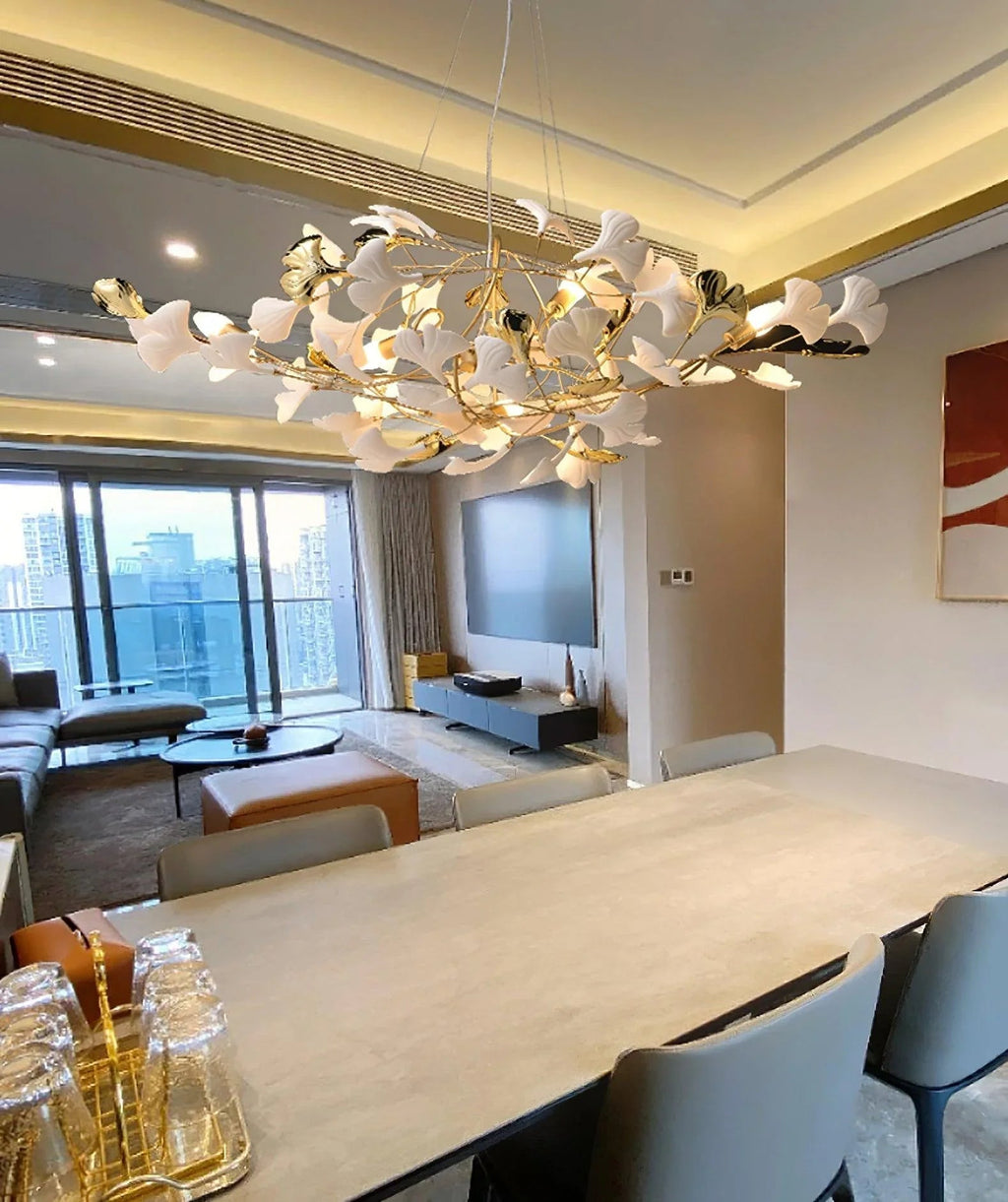Ceramic Ginkgo Chandelier B