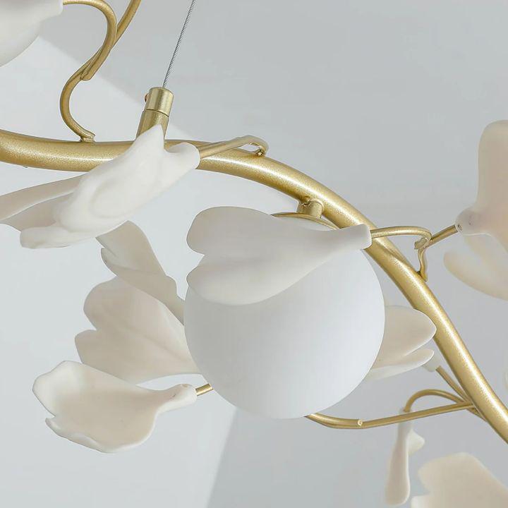 Riviko Ginkgo Bloom Glass Chandelier - Background Shot