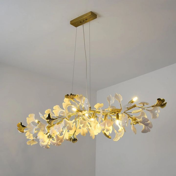 Ceramic Ginkgo Chandelier Style C