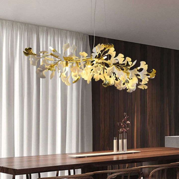 Ceramic Ginkgo Chandelier Style C