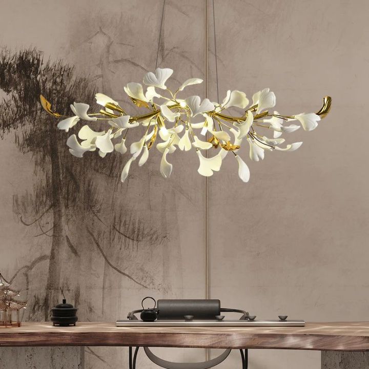 Ceramic Ginkgo Chandelier Style C
