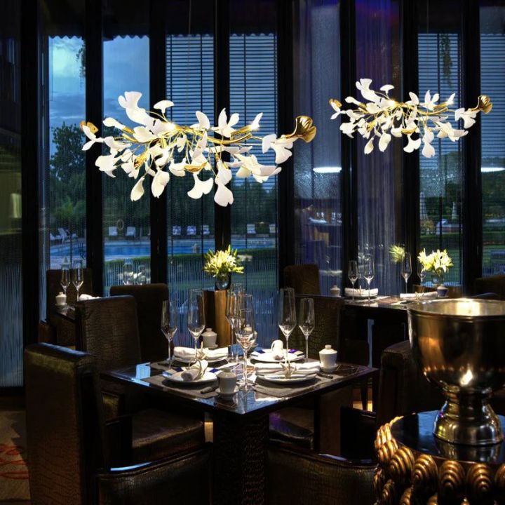 Ceramic Ginkgo Chandelier Style C