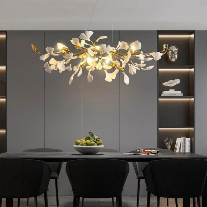 Ceramic Ginkgo Chandelier Style C