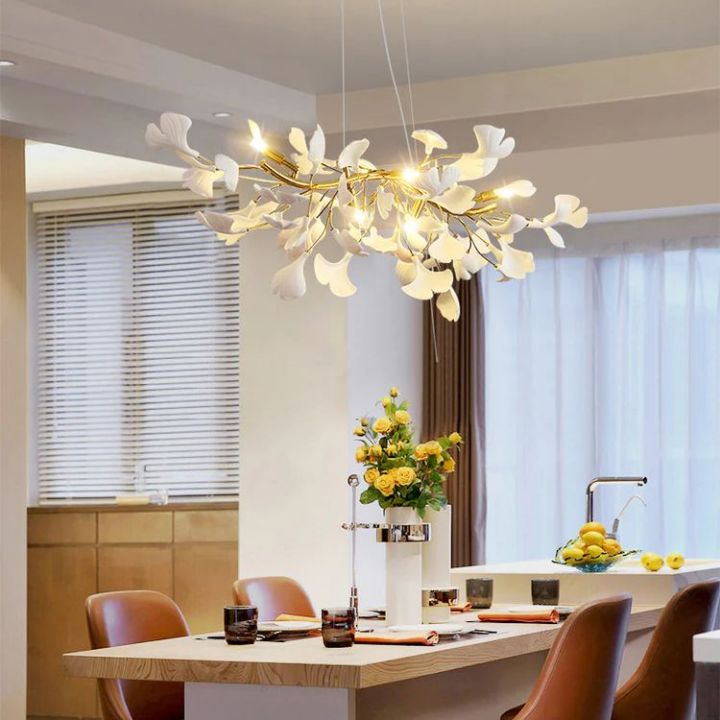 Ceramic Ginkgo Chandelier Style C