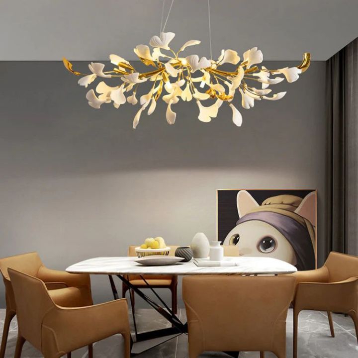 Ceramic Ginkgo Chandelier Style C