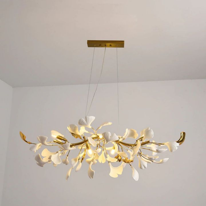 Ceramic Ginkgo Chandelier Style C