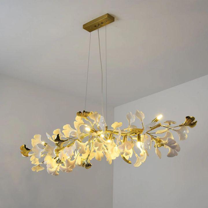 Riviko Ginkgo Petal Branch Chandelier - Background Shot