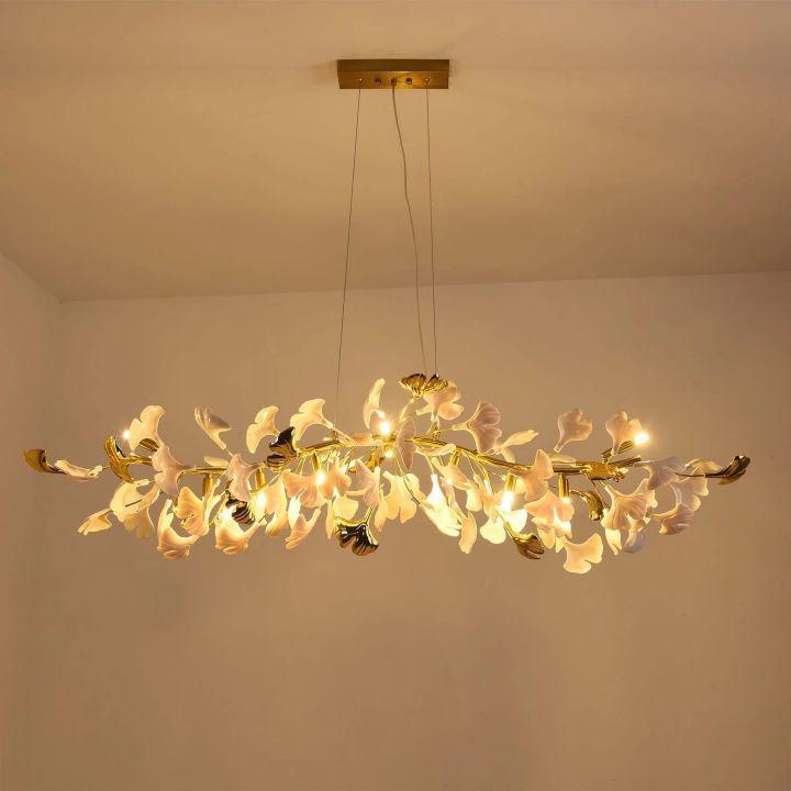 Riviko Ginkgo Petal Branch Chandelier - Background Shot