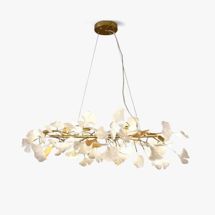 Ceramic Ginkgo Chandelier Style E