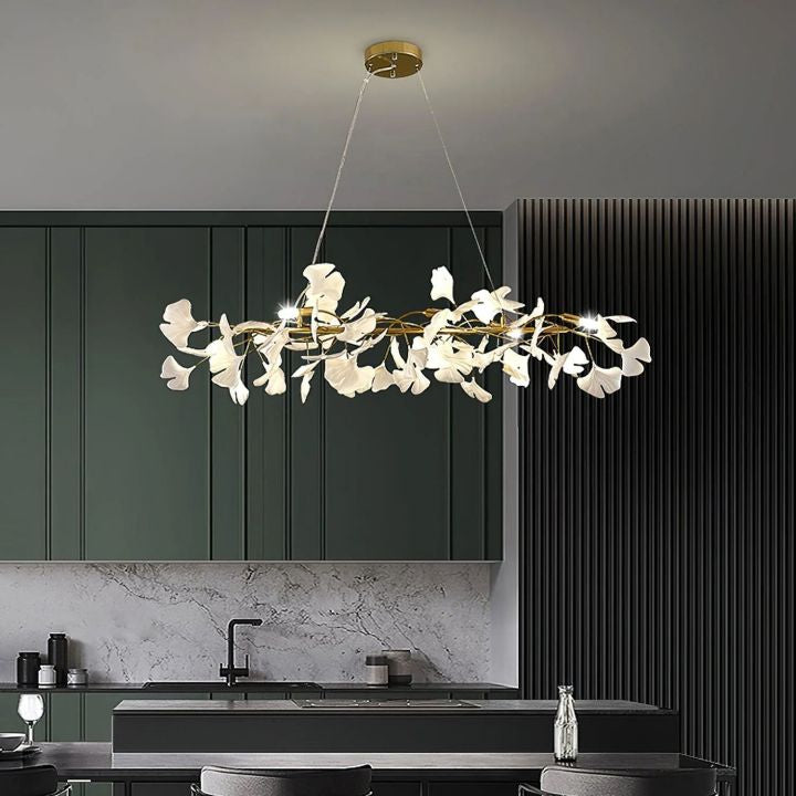 Ceramic Ginkgo Chandelier Style E