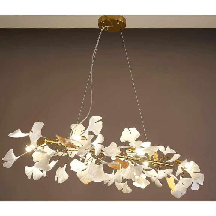 Ceramic Ginkgo Chandelier Style E