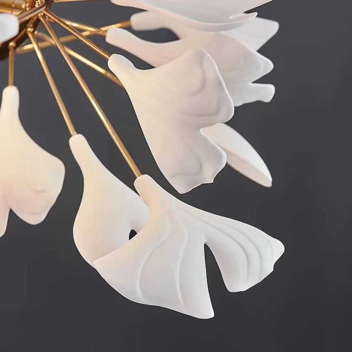 Ceramic Ginkgo Chandelier Style E