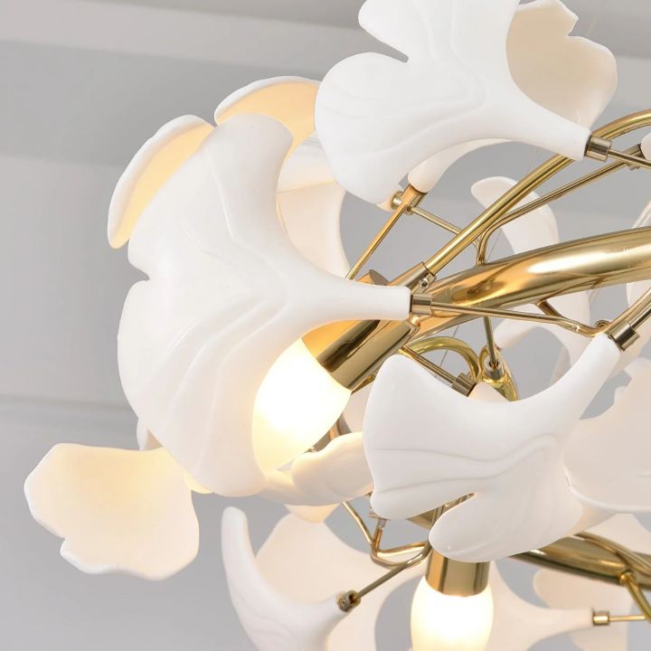 Ceramic Ginkgo Chandelier F