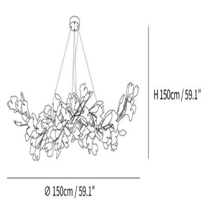 Ceramic Ginkgo Chandelier F