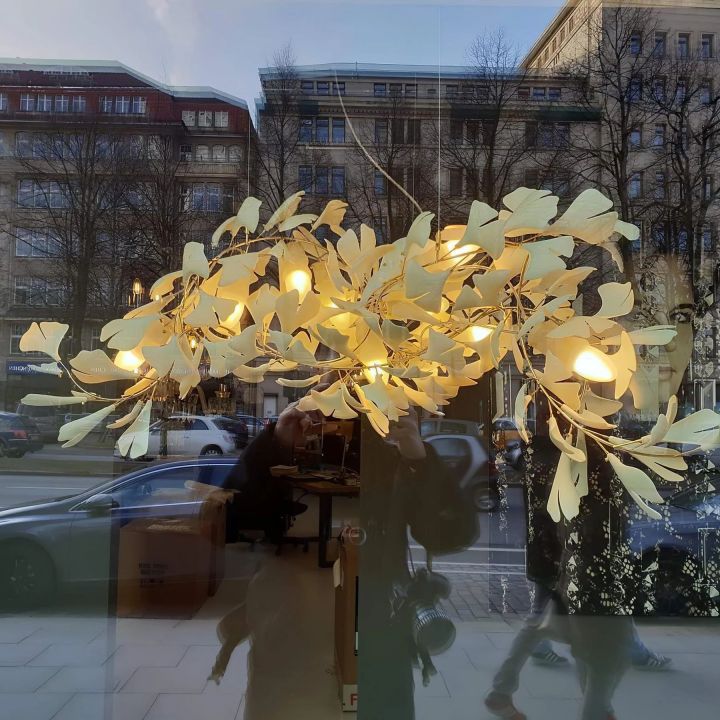 Ceramic Ginkgo Chandelier G