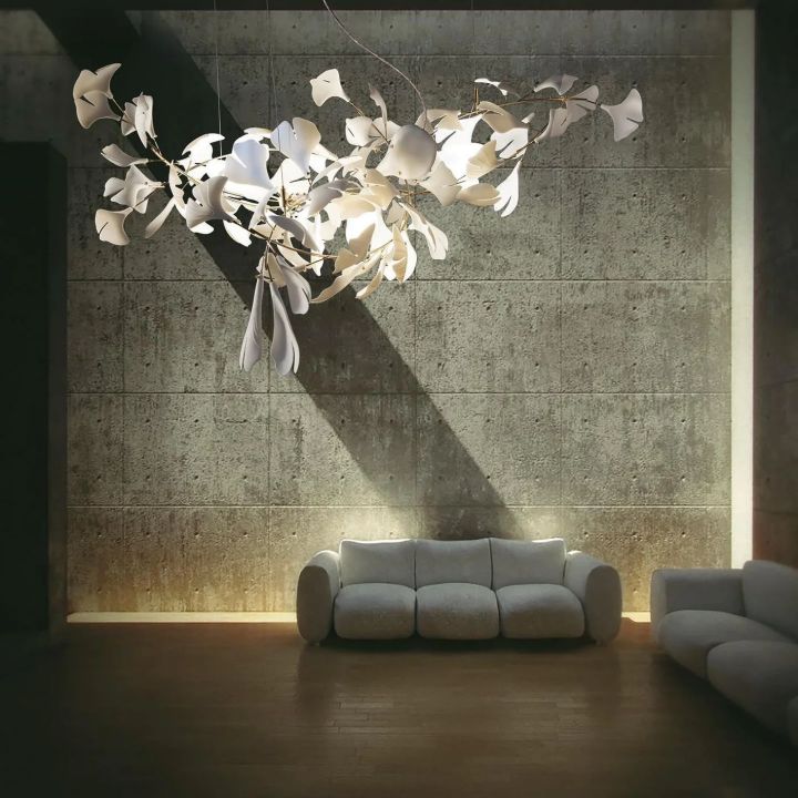 Ceramic Ginkgo Chandelier I