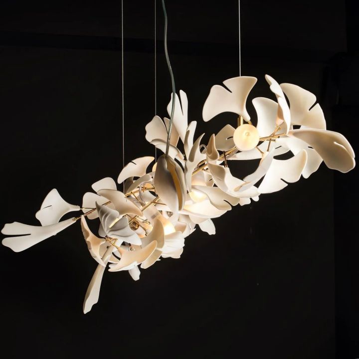 Ceramic Ginkgo Chandelier I