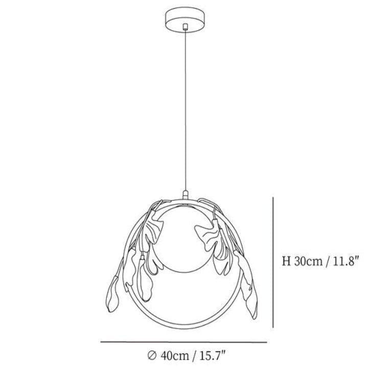 Riviko Verdant Canopy Glass Pendant Lamp - Background Shot
