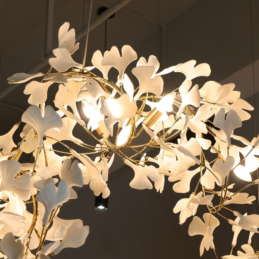 Gingko Ceramic Branch Chandelier C