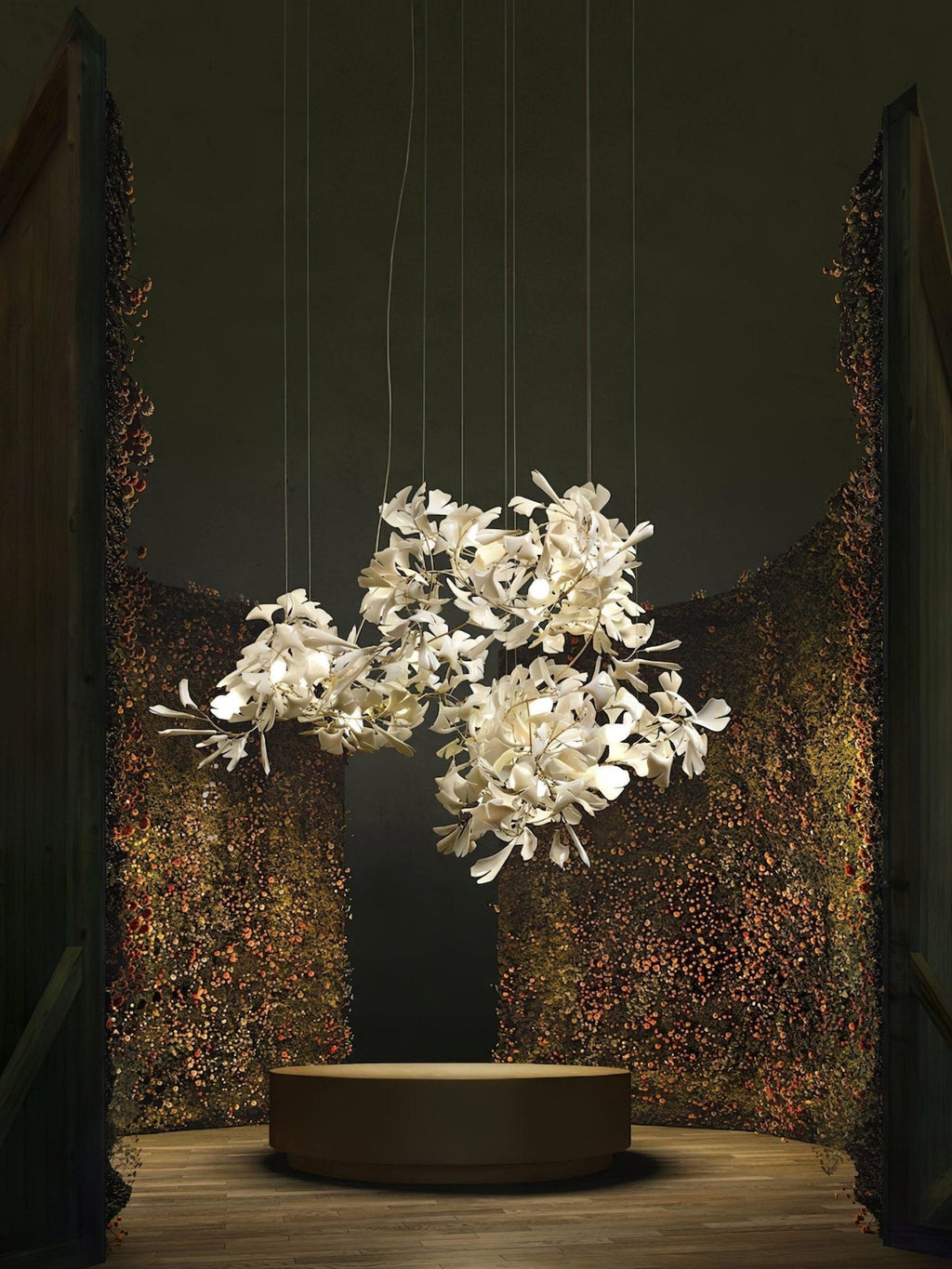 Gingko Ceramic Branch Chandelier F