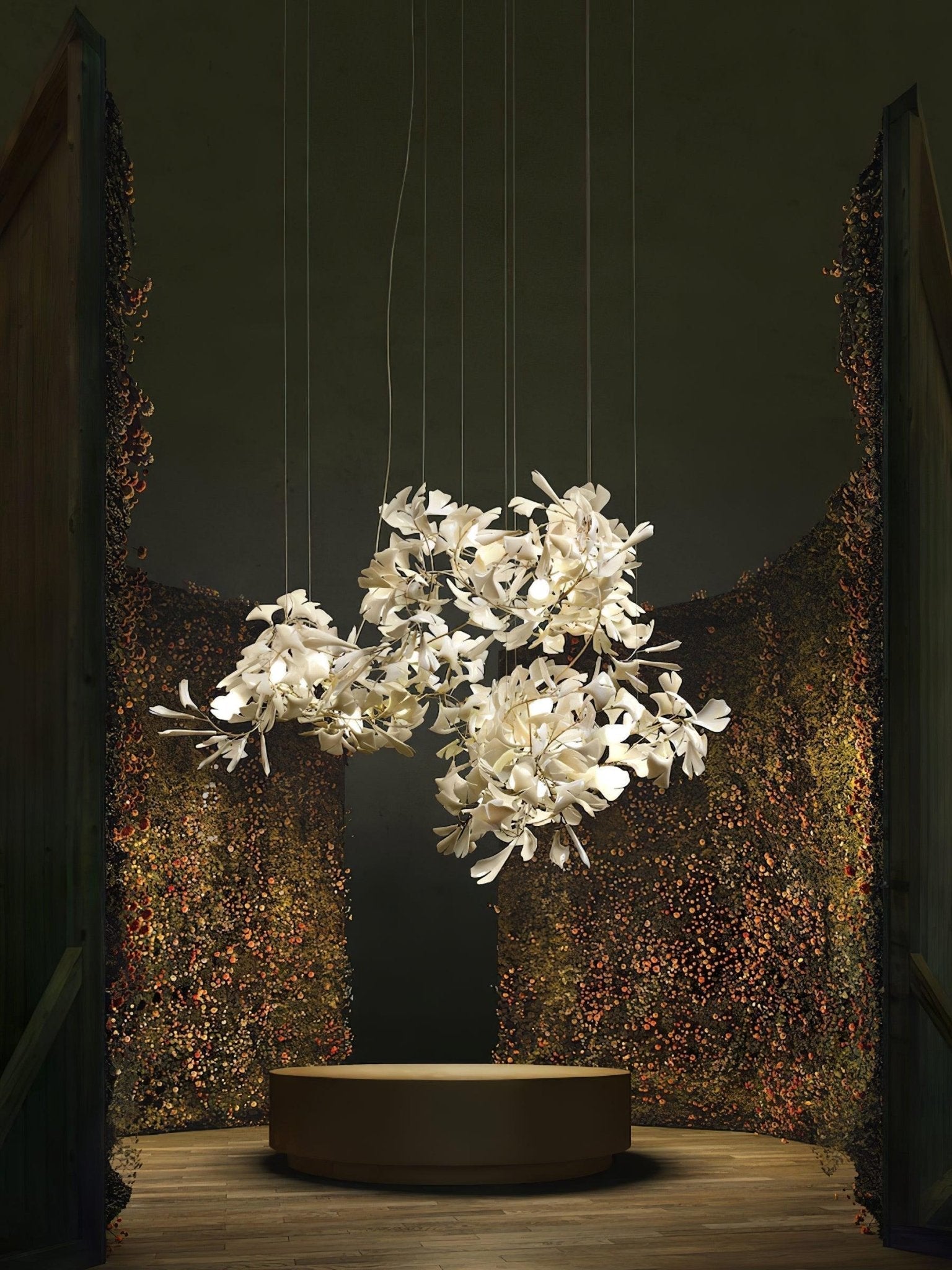 Gingko Ceramic Branch Chandelier F