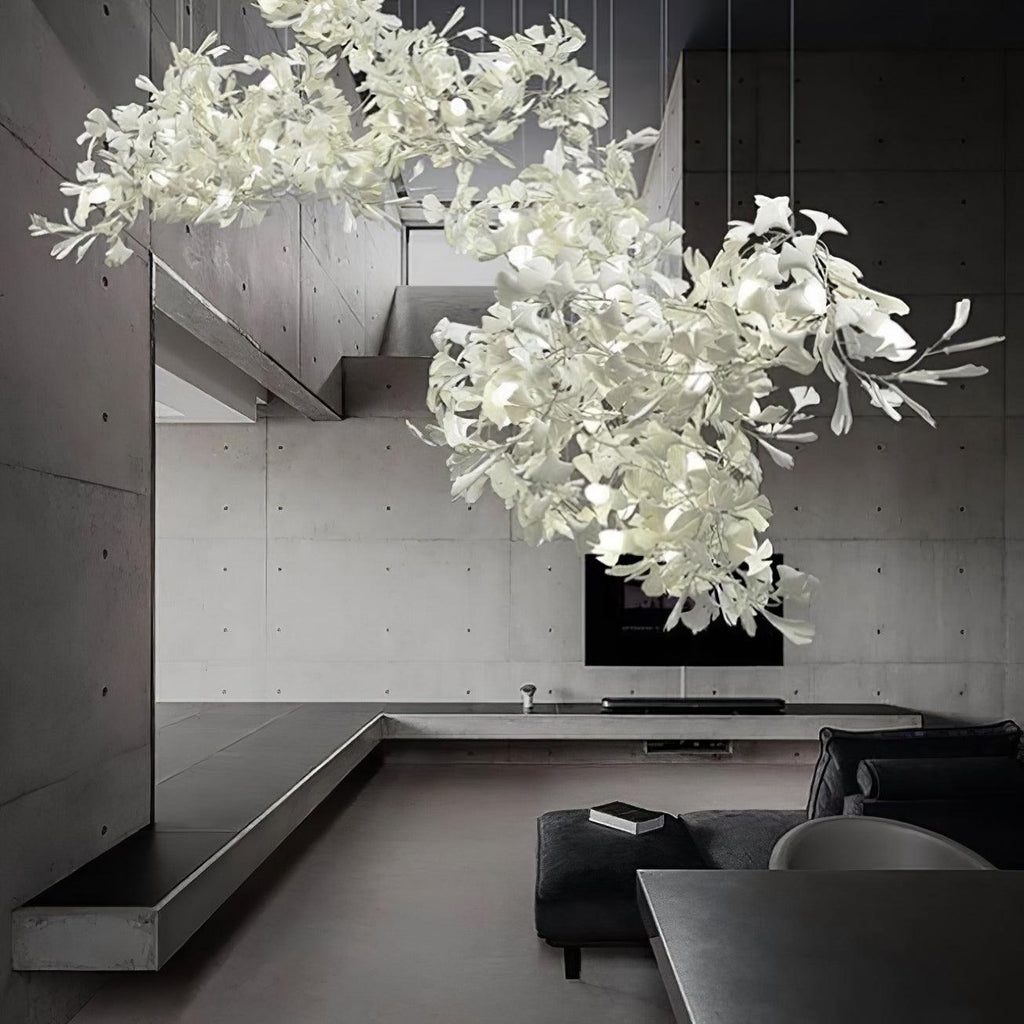 Gingko Ceramic Branch Chandelier C