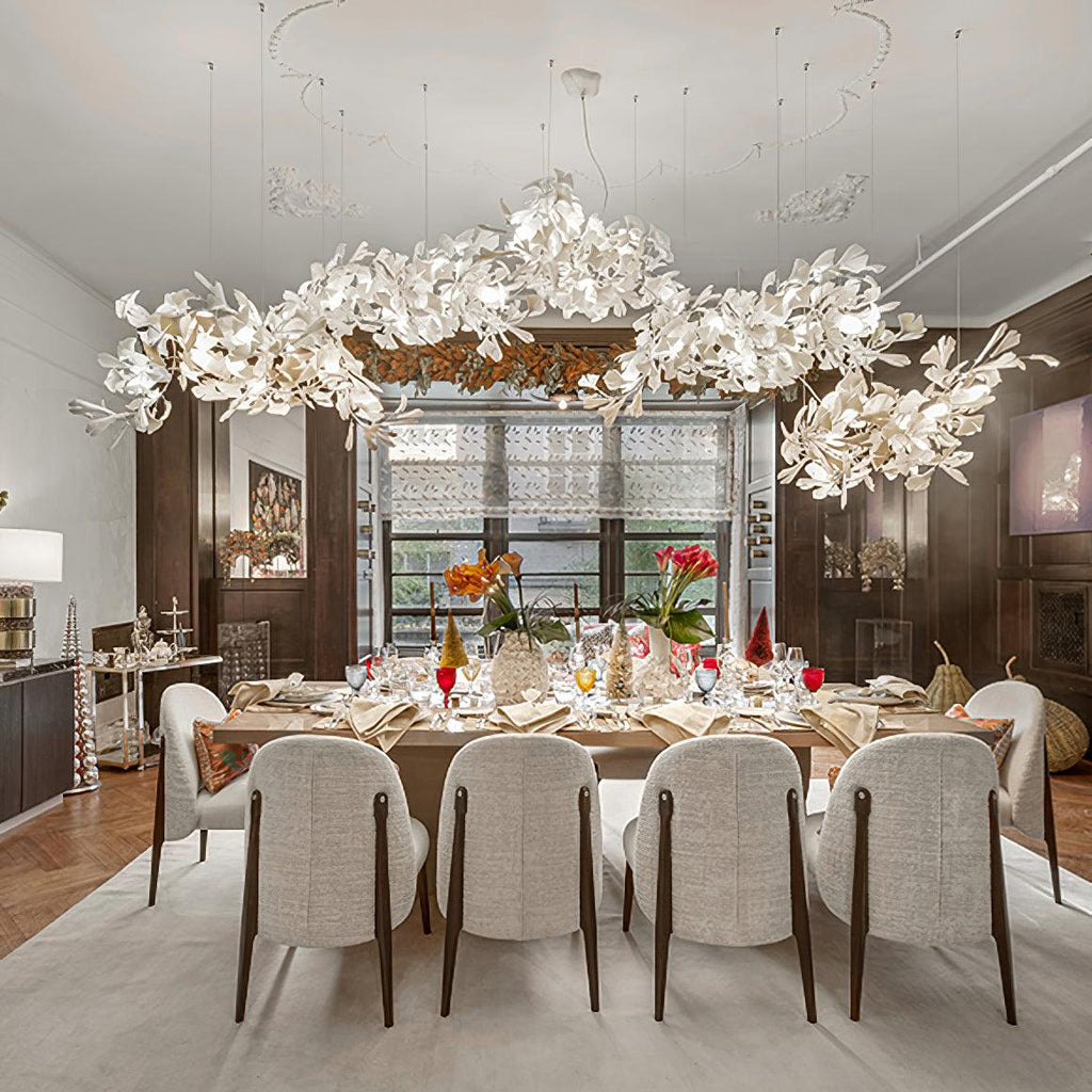 Gingko Ceramic Branch Chandelier C