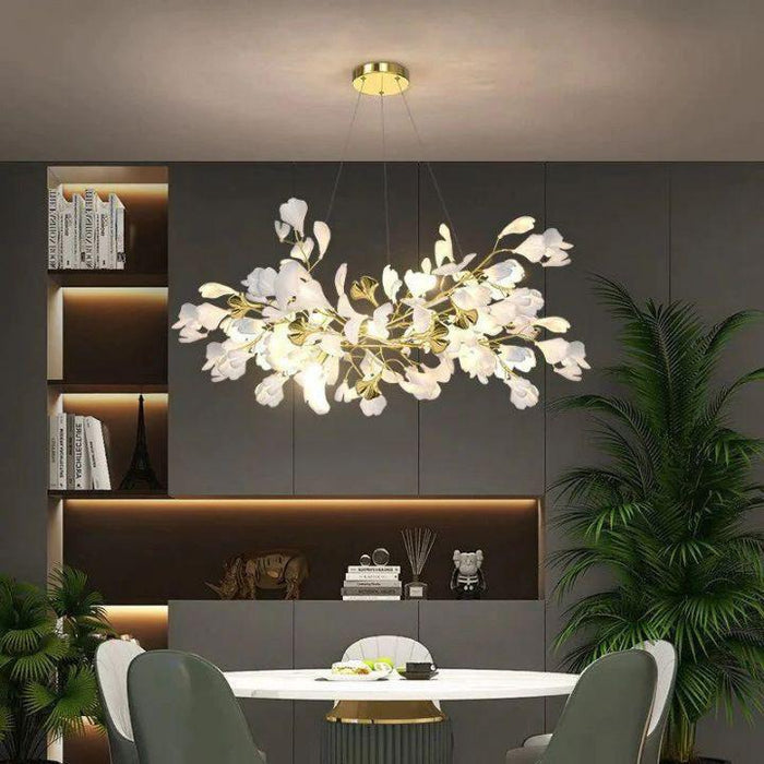 Ceramic Ginkgo Chandelier