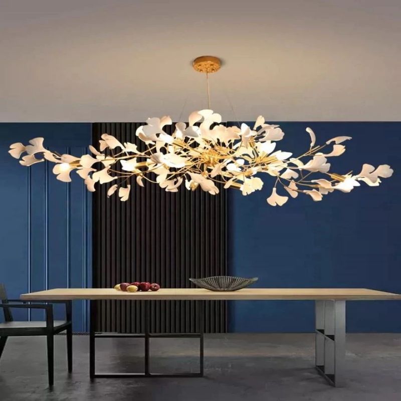 Ceramic Ginkgo Branch Chandelier