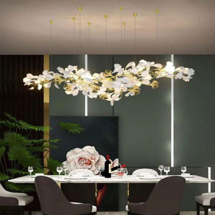 Ceramic Ginkgo Chandelier Style D