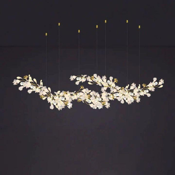 Ceramic Ginkgo Chandelier Style E