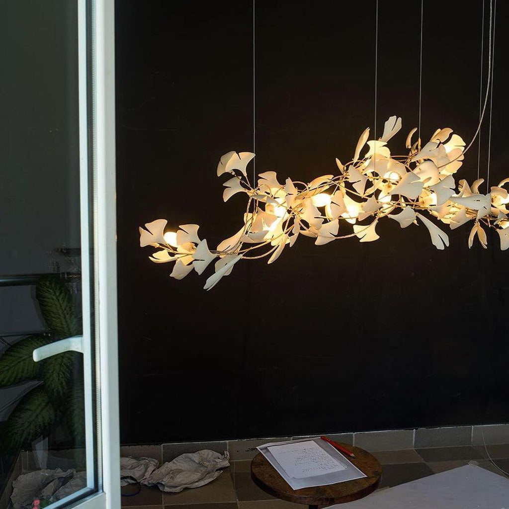 Gingko Ceramic Branch Chandelier E