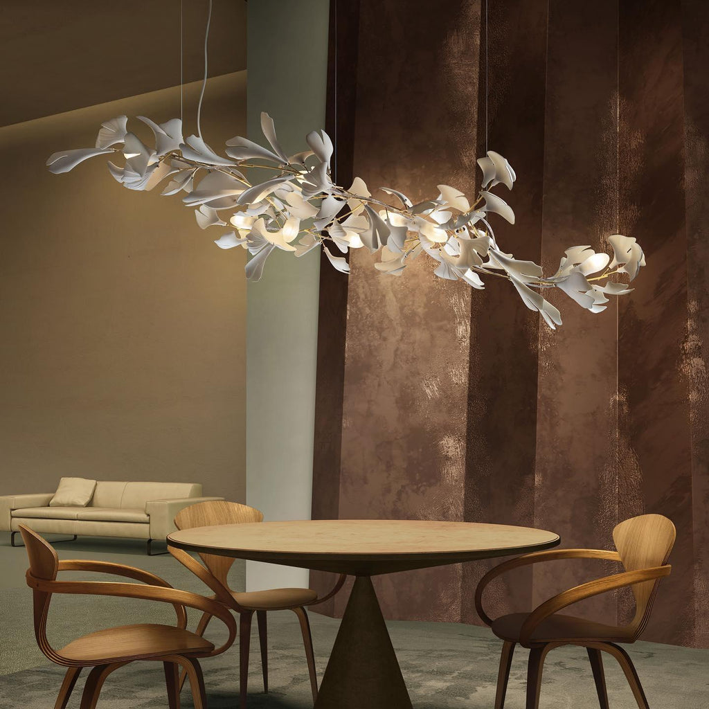 Gingko Ceramic Branch Chandelier E