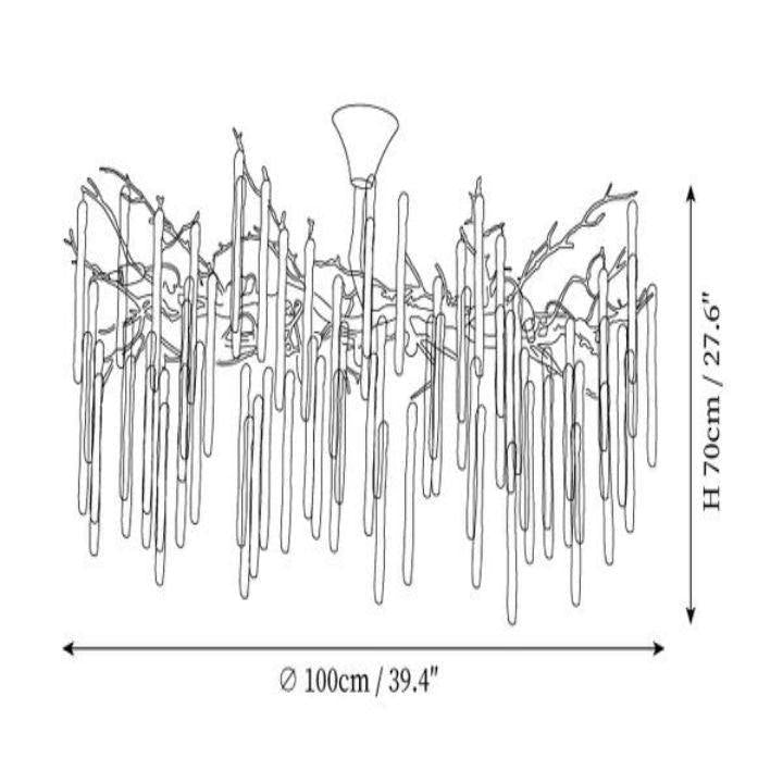 Riviko Winterbloom Branch Crystal Chandelier - Background Shot