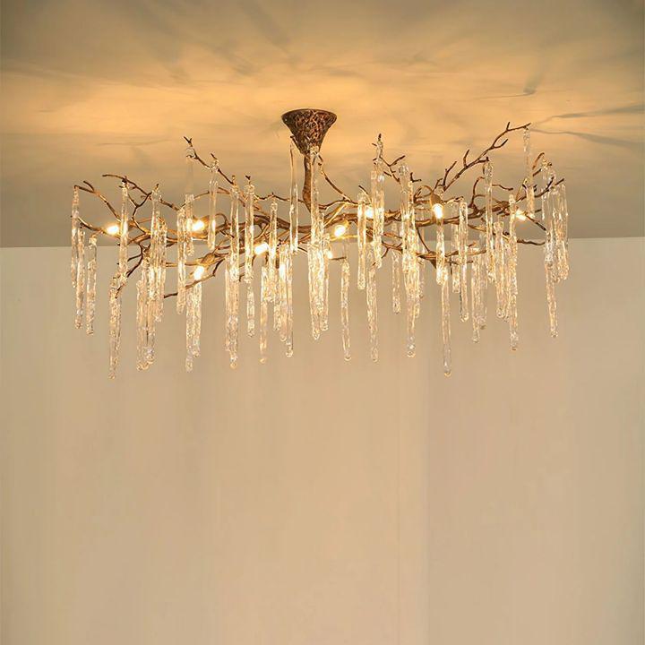 Riviko Winterbloom Branch Crystal Chandelier - Background Shot