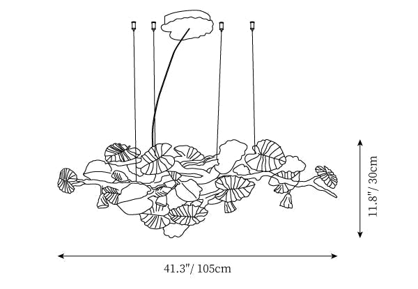 Branch Gold Leaf Chandelier
