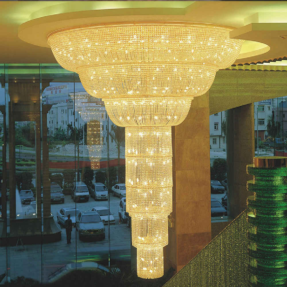 Golden Empire mounting crystal chandelier