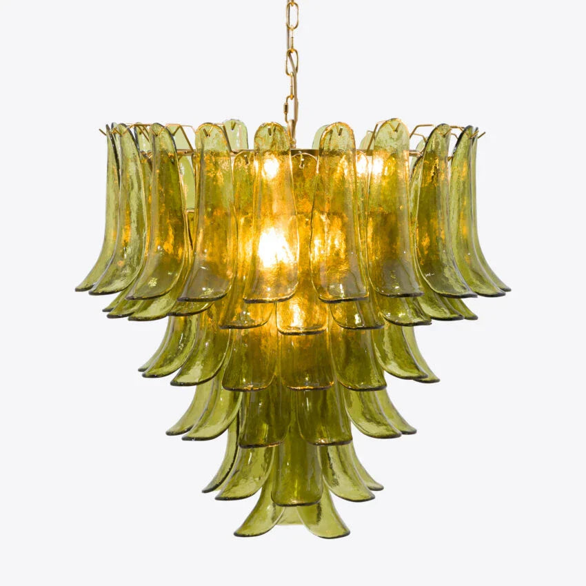 Murelli Glass Green Petals Chandelier