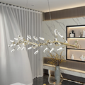 Riviko Verdant Branch Linear Chandelier - American great room dining area