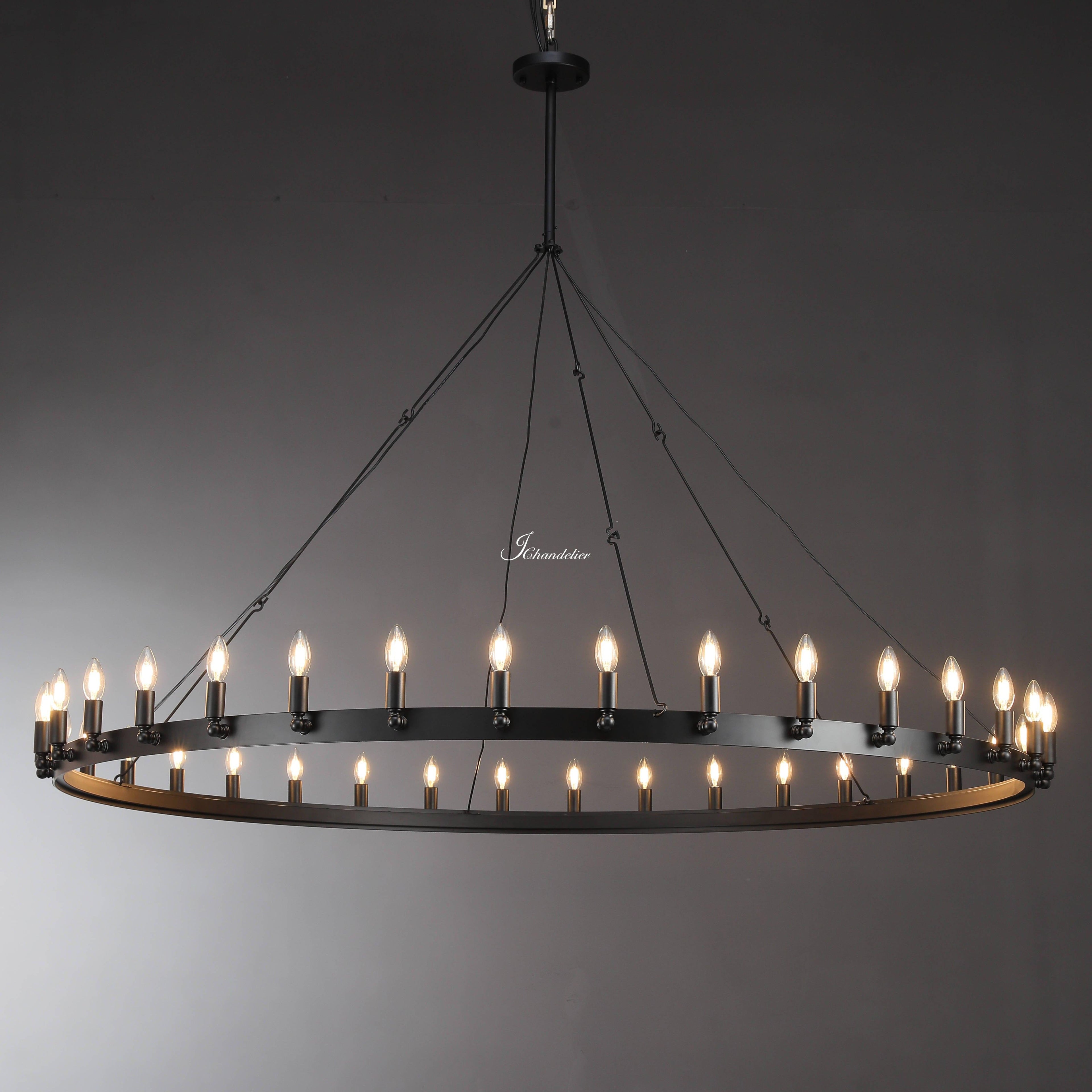 Celestine Vintage Round Chandelier Black Color