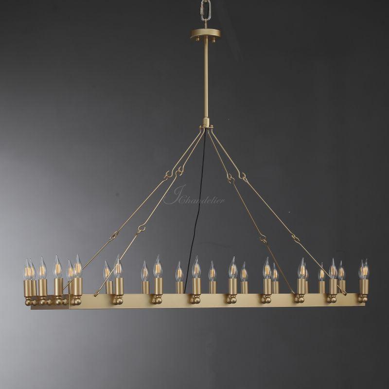 Celestine Vintage Candelabra Rectangular Chandelier